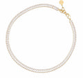 501107C - Rhodium-plated necklace with cubic zirconia