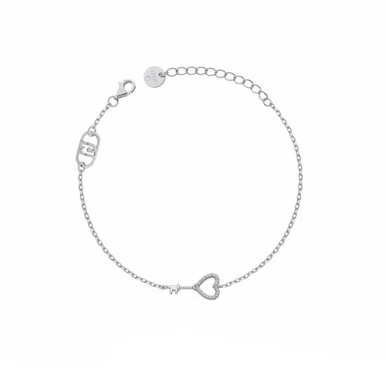 Bracciale Donna Liu Jo Argento 925 Chiave Cuore Zirconi Bianchi