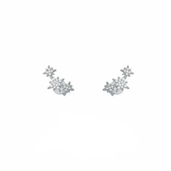 Orecchini Donna Liu Jo Argento 925 Stella Zirconi Bianchi