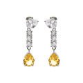 500777O - Rhodium-plated earrings with cubic zirconia