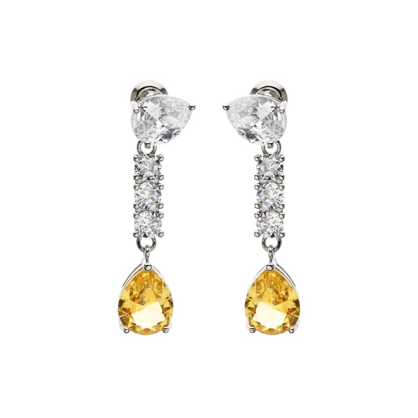 500777O - Rhodium-plated earrings with cubic zirconia