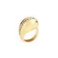 Ottaviani gold-colored ring with crystals