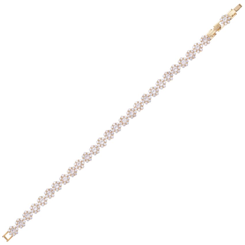 501089B - Bracciale dorato con cubic zirconia