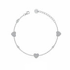 Bracciale Donna Liu Jo Argento 925 Cuori Zirconi Bianchi