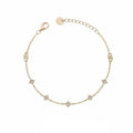 Bracciale Donna Liu Jo Argento 925 Dorato Stelline Zirconi Bianchi ALJ324