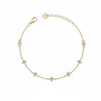 Bracciale Donna Liu Jo Argento 925 Dorato Stelline Zirconi Bianchi ALJ324