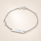 Bracciale baby con targa e soggetto infinito