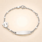 Bracciale baby con targa e soggetto angelo