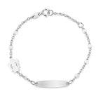 Bracciale baby con targa e soggetto angelo