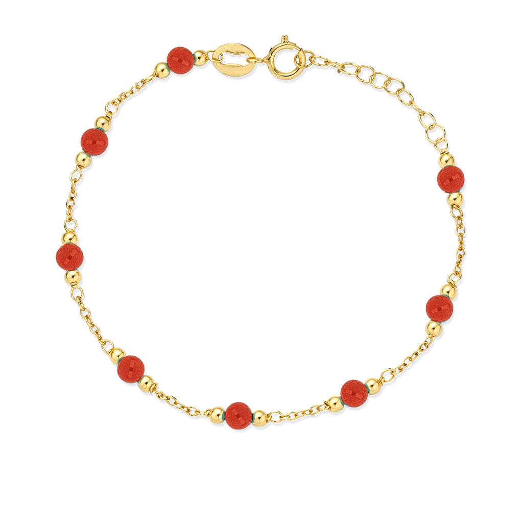 Bracciale baby con corallini rossi