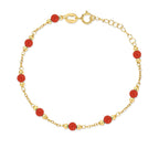Bracciale baby con corallini rossi