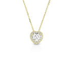 Collana Magic con zircone e contorno di micro-zirconi bianchi