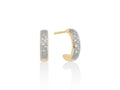 Orecchini a cerchio con pavè di diamanti in oro giallo 375