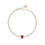 Bracciale Donna Liu Jo Argento 925 Dorato Tennis Zircone