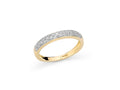 Anello con pavé di diamanti in oro giallo 375