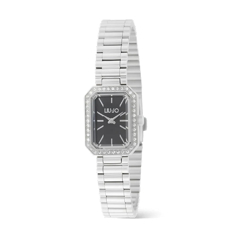 Orologio Liu Jo Brilliant Auriane in acciaio quadrante nero TLJ2688