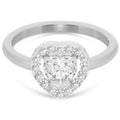 Anello in acciaio con cuore centrale zircone LJ2252M12