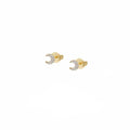 Orecchini Donna Liu Jo Argento 925 Dorato Luna Zirconi Bianchi