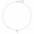 Collana Donna Liu Jo Argento 925 Pendente Chiave Cuore Zirconi Bianchi