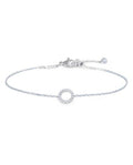 Bracciale cerchio con zirconi bianchi