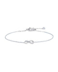 Bracciale infinito con zirconi bianchi