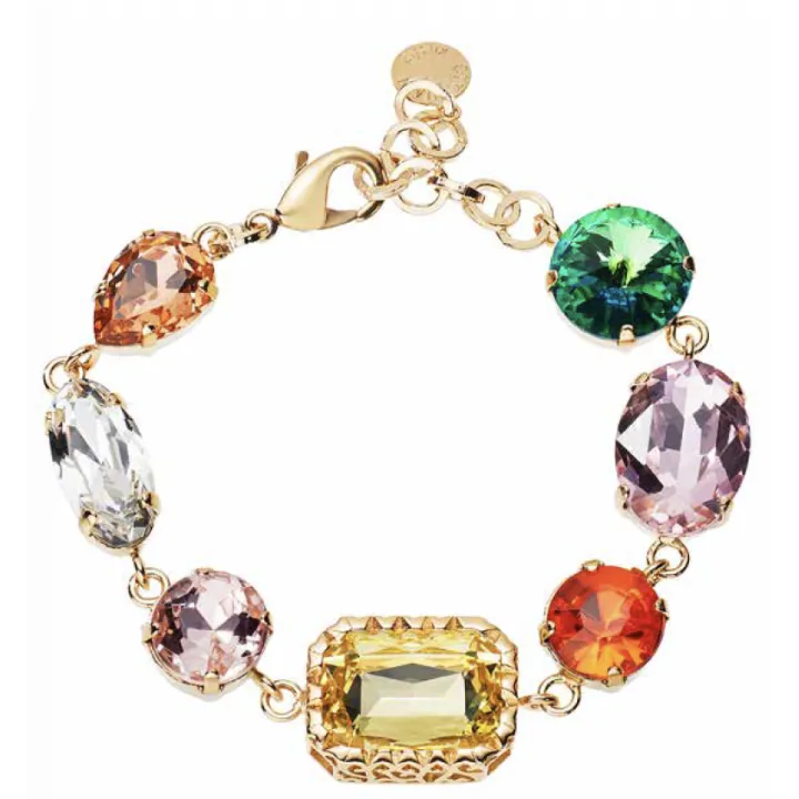 501107C - Rhodium-plated necklace with cubic zirconia