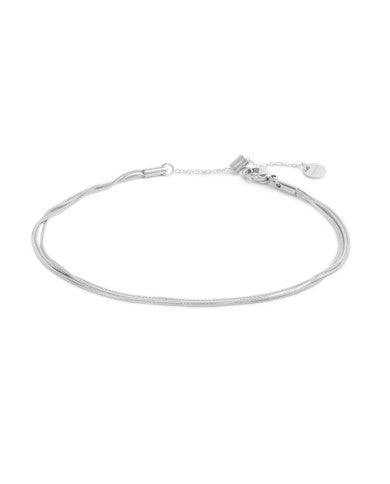 Cavigliera catena multifilo snake quadrata