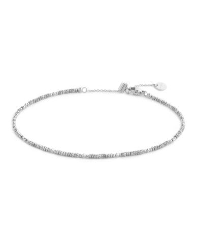 Cavigliera con perline di ematite sfaccettata