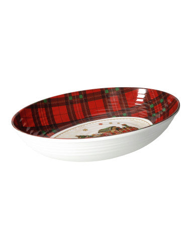 Oval Christmas Bowl Melamine 8029722800066 (Pre-Order Product)