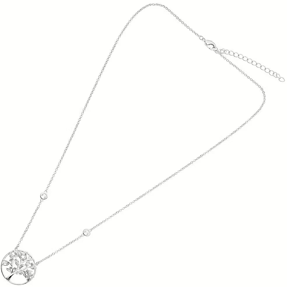 501107C - Collana rodiata con cubic zirconia