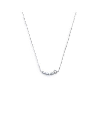 Collana catena cutting cross con zirconi centrali