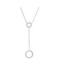 Collana cerchi con zirconi bianchi