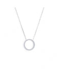 Collana cerchio 1,4cm con zirconi bianchi