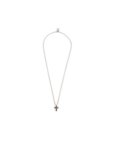 Collana con croce pendente con zirconi