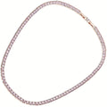 501166C - Rose gold-plated necklace with cubic zirconia
