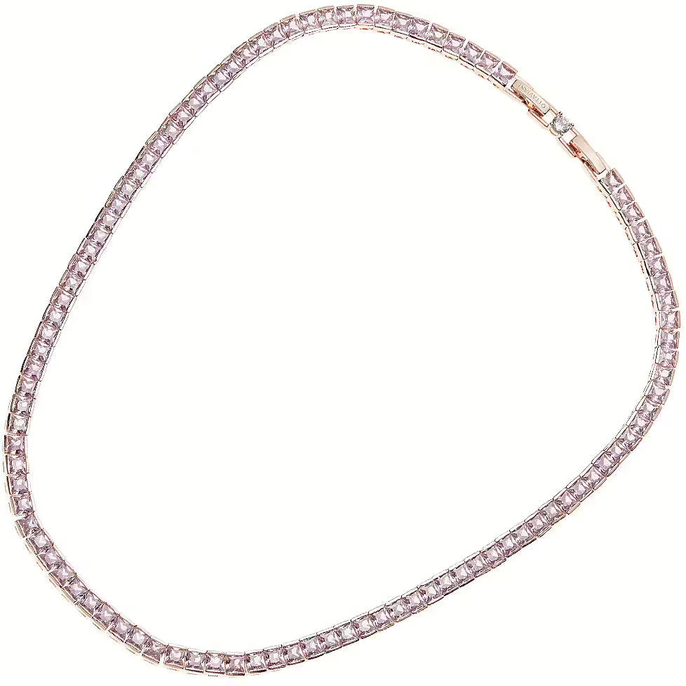 501166C - Collana placcata oro rosa con cubic zirconia