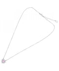 501107C - Rhodium-plated necklace with cubic zirconia