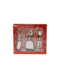 Christmas Cheese Knives Set of 3 Stainless Steel Glass 8029722811024 (Pre-Order Product)