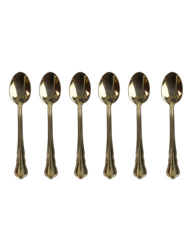 Imperial Gold Set of 6 Stainless Steel Moka Spoons (8029722510064) (Pre-Order Product)
