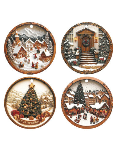 Christmas-decoration-white-set-4-pcs-ceramic-cork-8029722811451 (Pre-order Product)