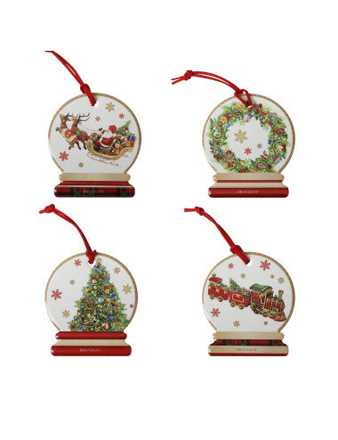 Christmas decoration set of 4 ceramic cork pieces (8029722899350) (Pre-order product)