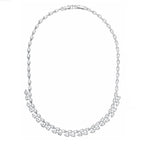 501107C - Rhodium-plated necklace with cubic zirconia