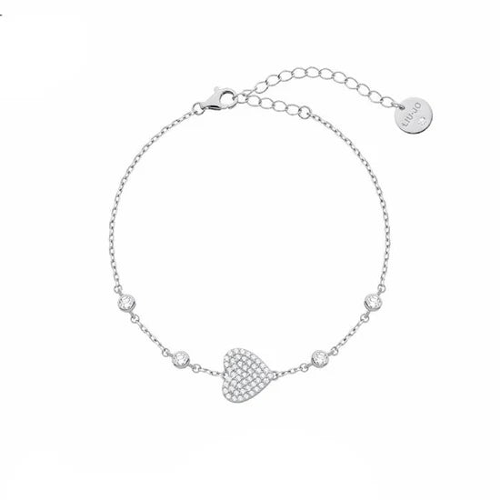 Bracciale Donna Liu Jo Argento 925 Cuore Zirconi Bianchi