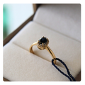 18kt Gold Ring with Heated Sapphire and Diamond | Giovanni Pace Jewels 