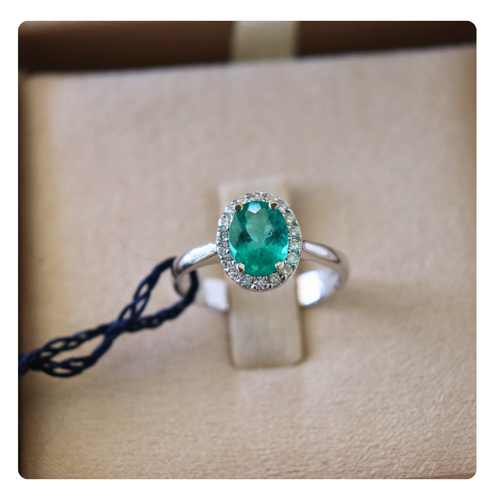 18kt Gold Ring with Emerald and Diamond | Giovanni Pace Jewels 