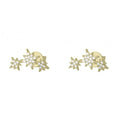 Orecchini Argento dorato stelline con zirconi