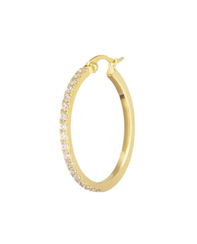 Orecchino a cerchio 2,9 cm con zirconi