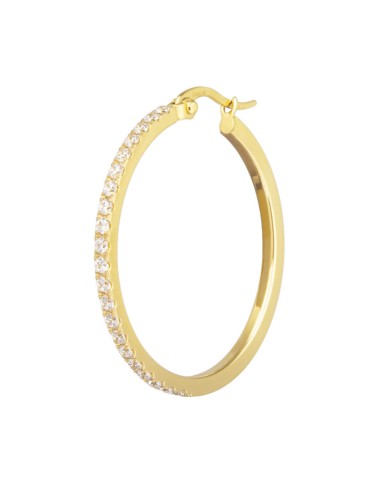 Orecchino a cerchio 3,2 cm con zirconi
