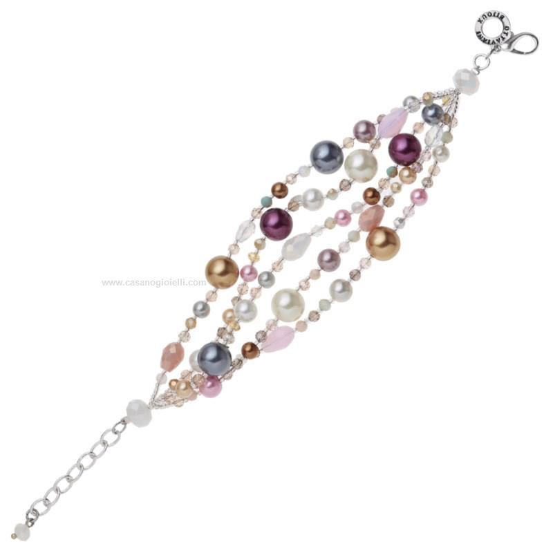 Bracciale Donna In Metallo E Cristalli Ottaviani