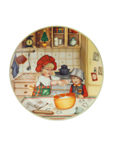 Piatto Cuccioli Bimbi Pasticceri Porcellana